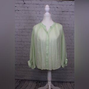 ANTHROPOLOGY MAEVE LIME GREEN TOP - Size Medium SKU:384